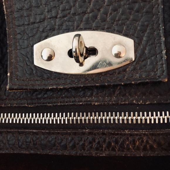Suarez New York Suede and Leather Satchel - Picture 4 of 12